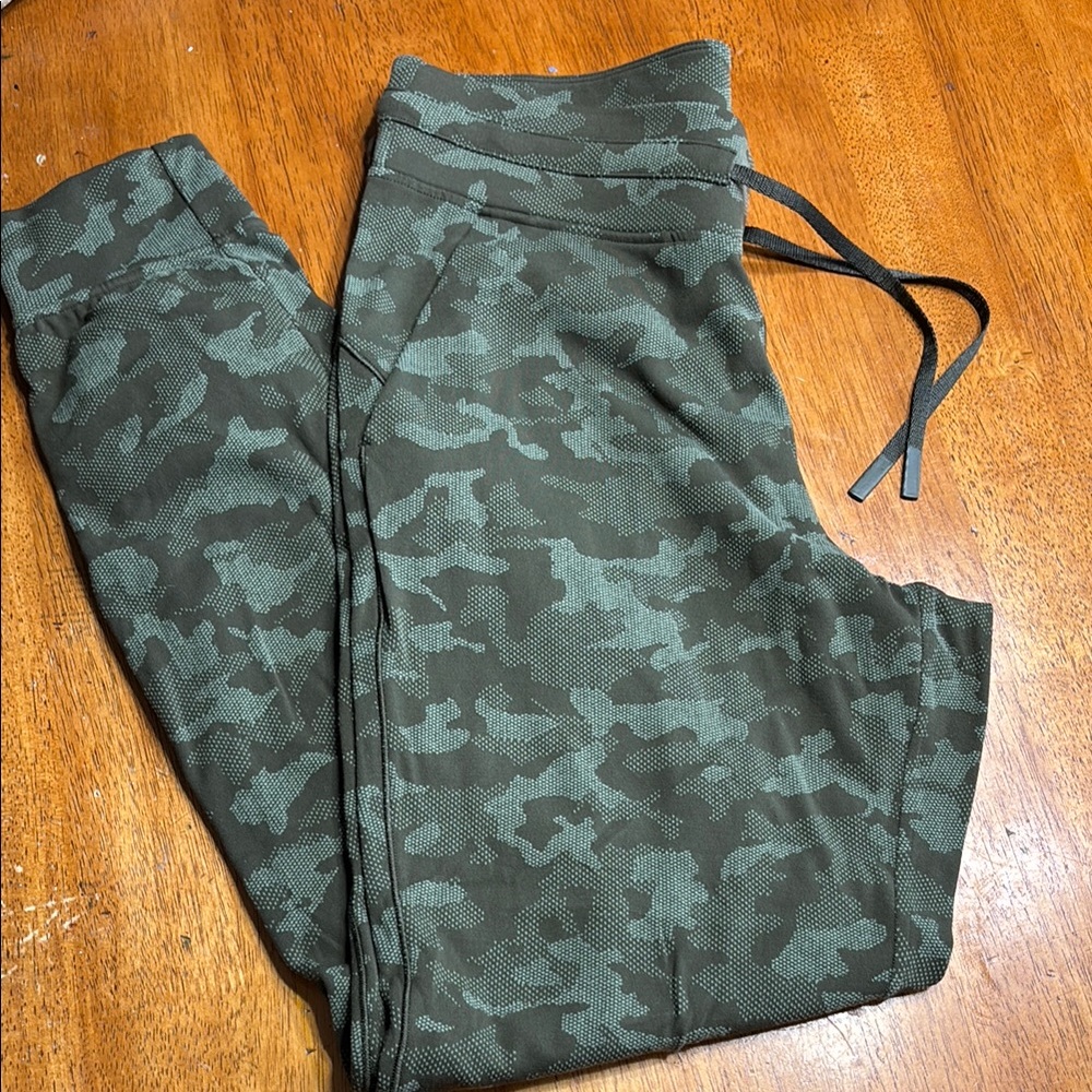 Lululemon Athletica Camo Green Joggers